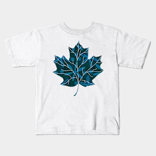 Blue Retro Flowers 2 Kids T-Shirt